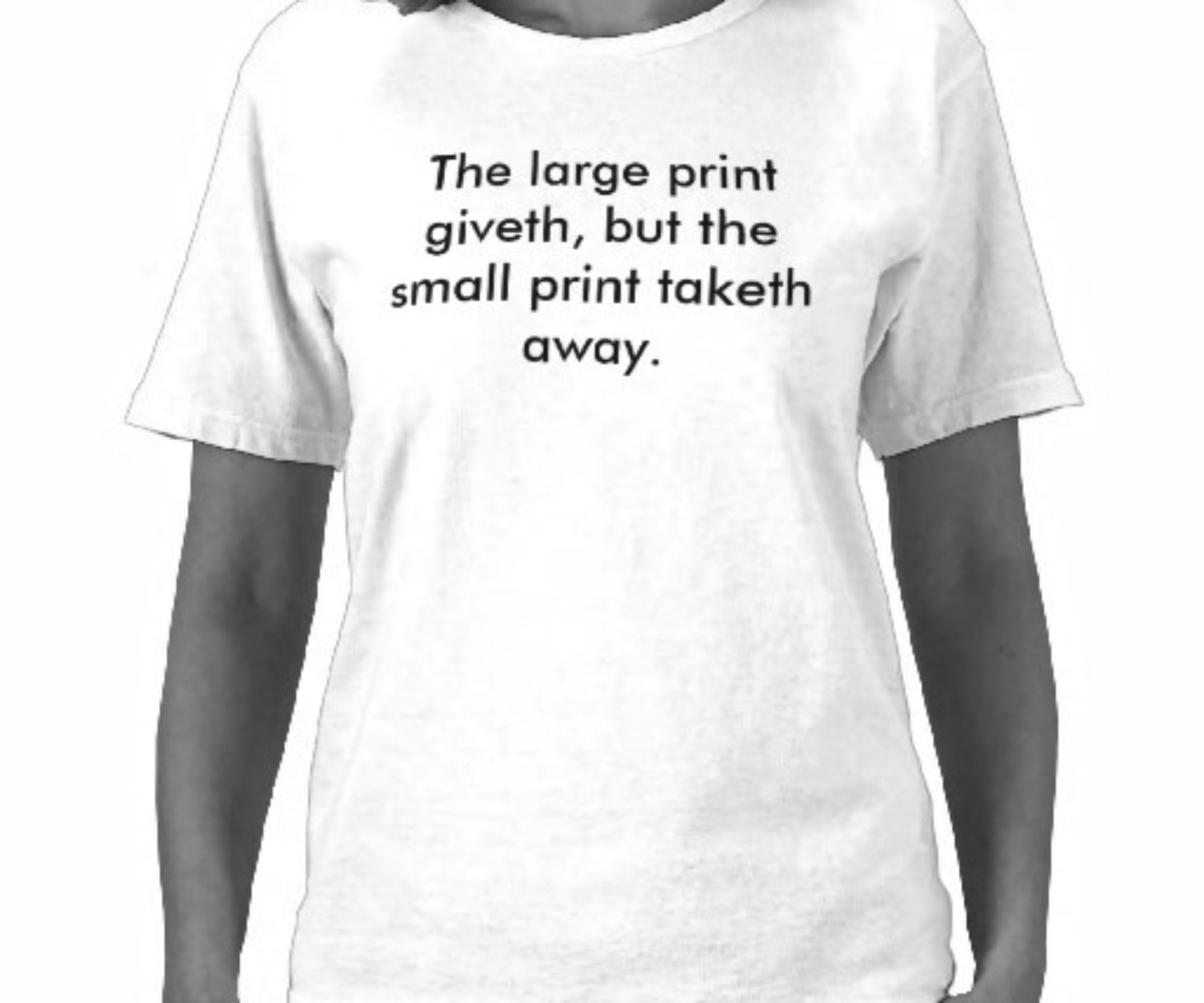 Dit T-shirt is te koop, net zoals je ziel!